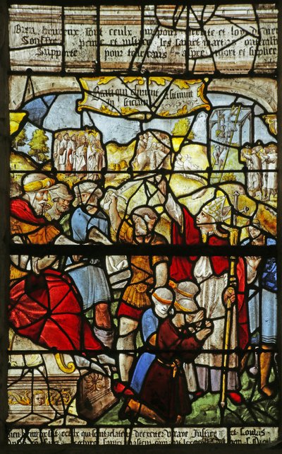 Le Beatitudini, Église Sainte-Tanche de Lhuître, Beati gli affamati da French School